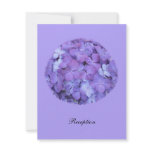 Purple Hydrangea Reception Wedding Invitation