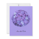 Purple Hydrangea Save the Date Invite invitations