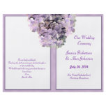 Purple Hydrangea Template Wedding Program flyers
