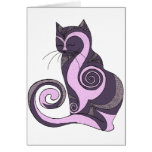 Purple Hypnotcat Card (customisable)