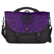 purple indian mehndi mandala pattern bags for laptop