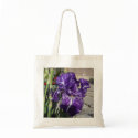 Purple iris bags