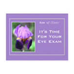 Purple Iris Eye Exam Appointment Reminder postcards
