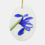 Purple Iris Flower Christmas Tree Ornaments