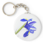 Purple Iris Flower Keychain