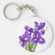 purple iris flower keychains