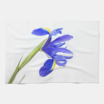 Purple Iris Flower Kitchen Towel
