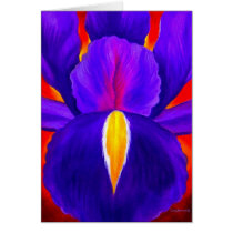 Purple Iris Flower Painting Art - Multi