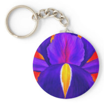 Purple Iris Flower Painting Art - Multi