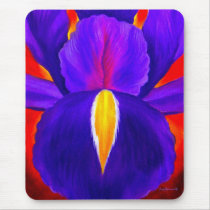 Purple Iris Flower Painting Art - Multi