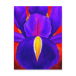 Purple Iris Flower Painting Art - Multi