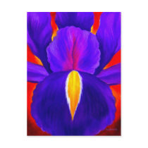 Purple Iris Flower Painting Art - Multi