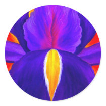 Purple Iris Flower Painting Art - Multi