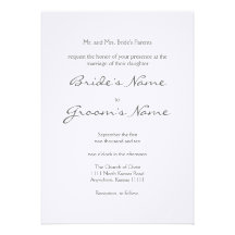 Purple Iris II Wedding Personalized Invitation