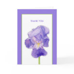 Purple Iris Thank You Card