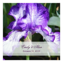 Purple Iris Wedding Invitations