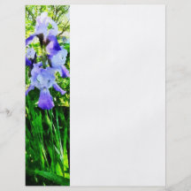 Purple Irises in Suburbs Personalised Flyer