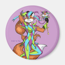 Purple Jester Magnet