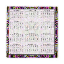 Purple Kaleidoscope 2010 Calendar Magnets