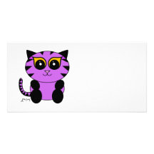 Purple Kitty Photo Cards