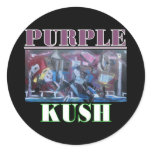 PURPLE KUSH ROUND STICKERS