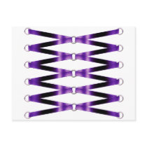 Purple Laced Ribbon Corset Postcard