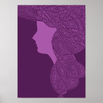 Purple Lady Posters