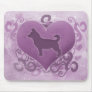 Purple Lancashire Heeler Valentine Mouse Pads