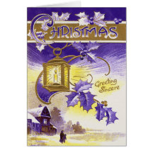 Purple Lantern Greeting Card