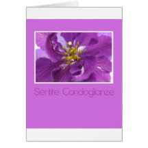Purple larkspur sympathy card italian
