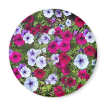 Purple & Lavender Flowers: Fridge Magnet
