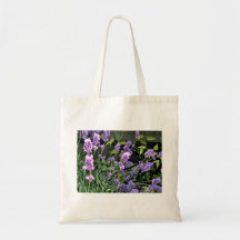 Purple Lavender flowers shining in sun Bags
