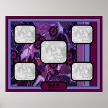 Purple Leaf Collage - BFF Posters