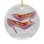 Purple Leather with Gold Metallic Trim Christmas Tree Ornament