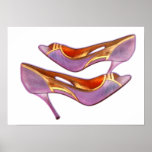 Purple Leather with Gold Metallic Trim Poster