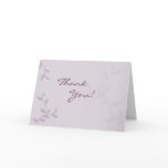 Purple Leaves greeting card thanks!