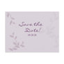Purple Leaves Save the Date Postcard