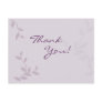 Purple Leaves Thank You Postcard