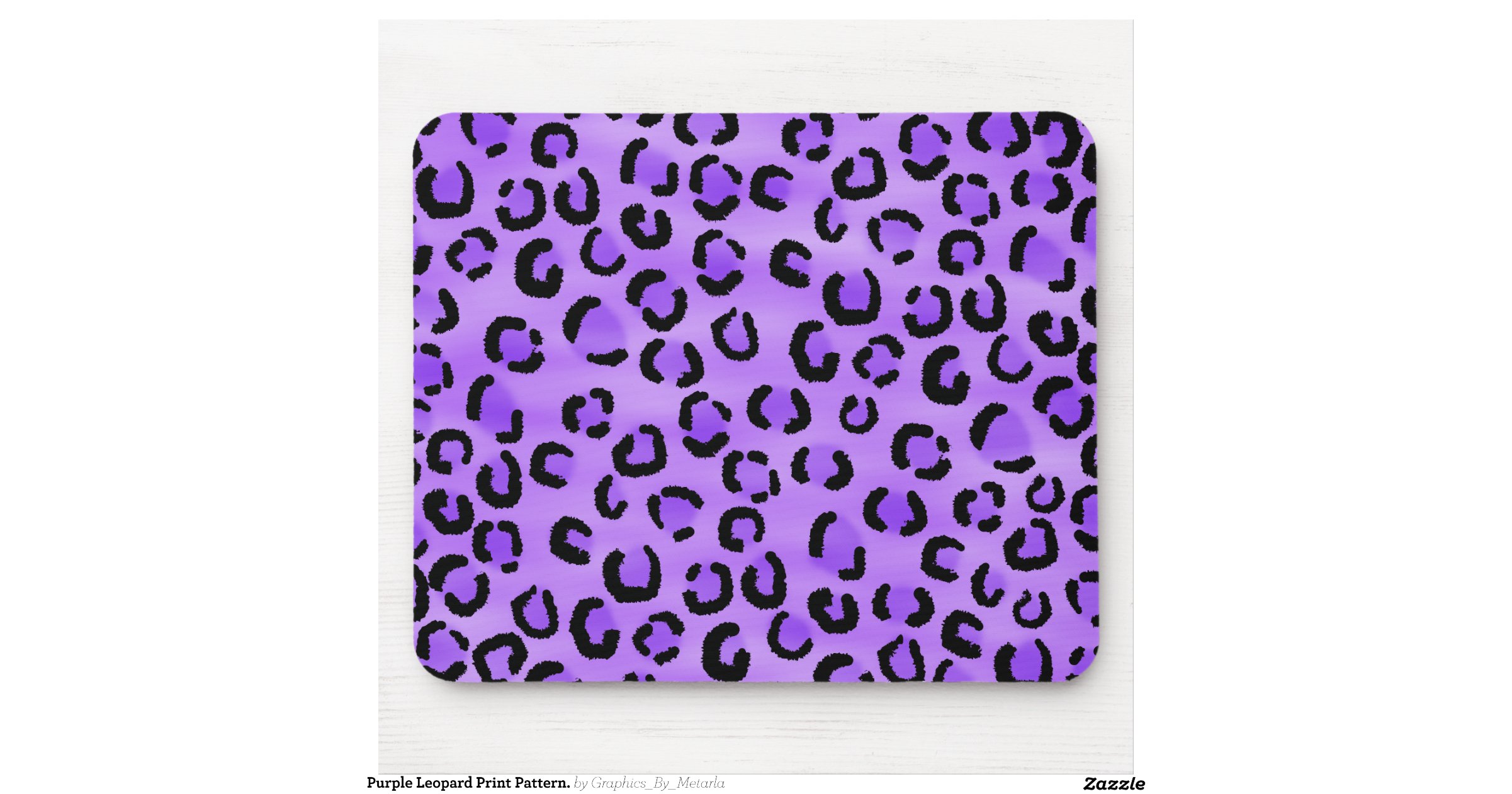 Purple Leopard Print Pattern. Mouse Pad Zazzle