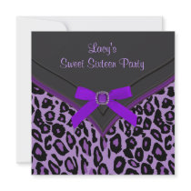 Purple Leopard Sweet 16 Party
