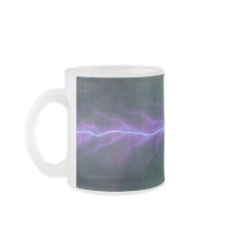 Purple Lightning Electricity Backdrop Coffee Mug