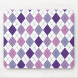 Purple, Lilac, and Pink Argyle Preppy Mousepad