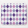 Purple, Lilac, and Pink Argyle Preppy Mousepad