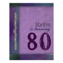 Purple / lilac designer Birthday Party Invitations
