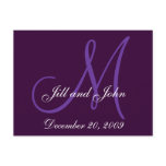 Purple Lilac Names Initials Save the Date Postcard