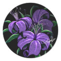 Purple Lillies Fantasy Art Stickers