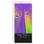 Purple, Lime Green and Orange Fractal Design. Rack Cards