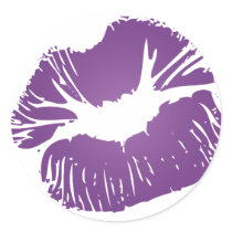 Purple Lips Sticker