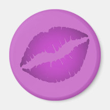Purple Lipstick Refrigerator Magnets