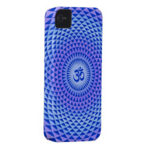 Purple Lotus flower meditation wheel OM iPhone 4 Case